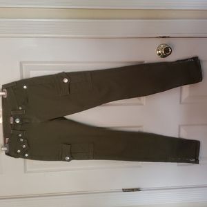 True Religion Krista ankle zip green jeans size 25
